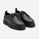 Mens Alain Lace Up Shoes Black tumbled leather
