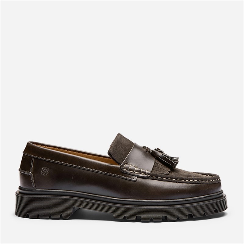 Mens Fresno 2.0 Loafers Dark Grey Leather Suede Combi - Image 2