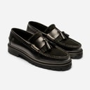 Mens Fresno 2.0 Loafers Black Leather Suede Combi