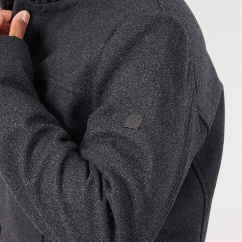 Mens Lunik Coat Charcoal Mix - Image 5