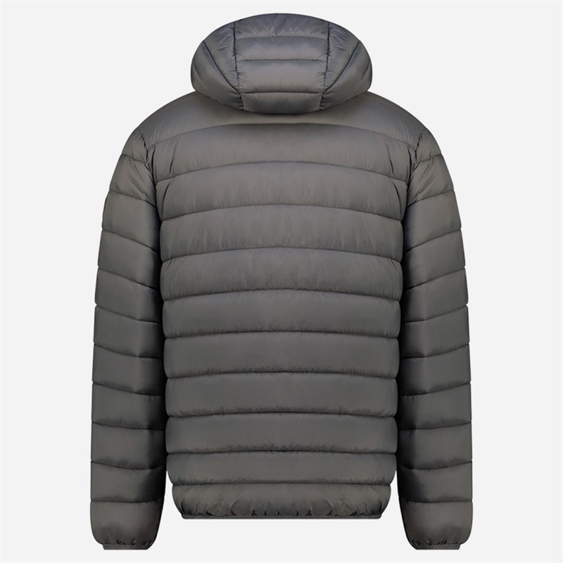 Mens Quilted Jacket Dark Grey - Image 4
