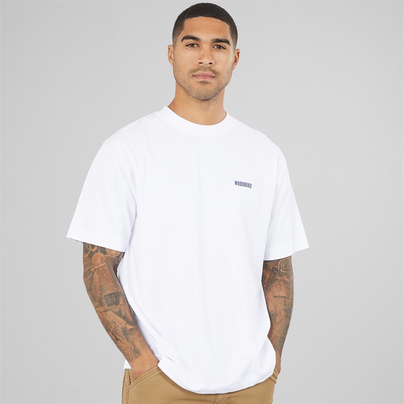 Mens Baine Dude T-Shirt White - Image 2