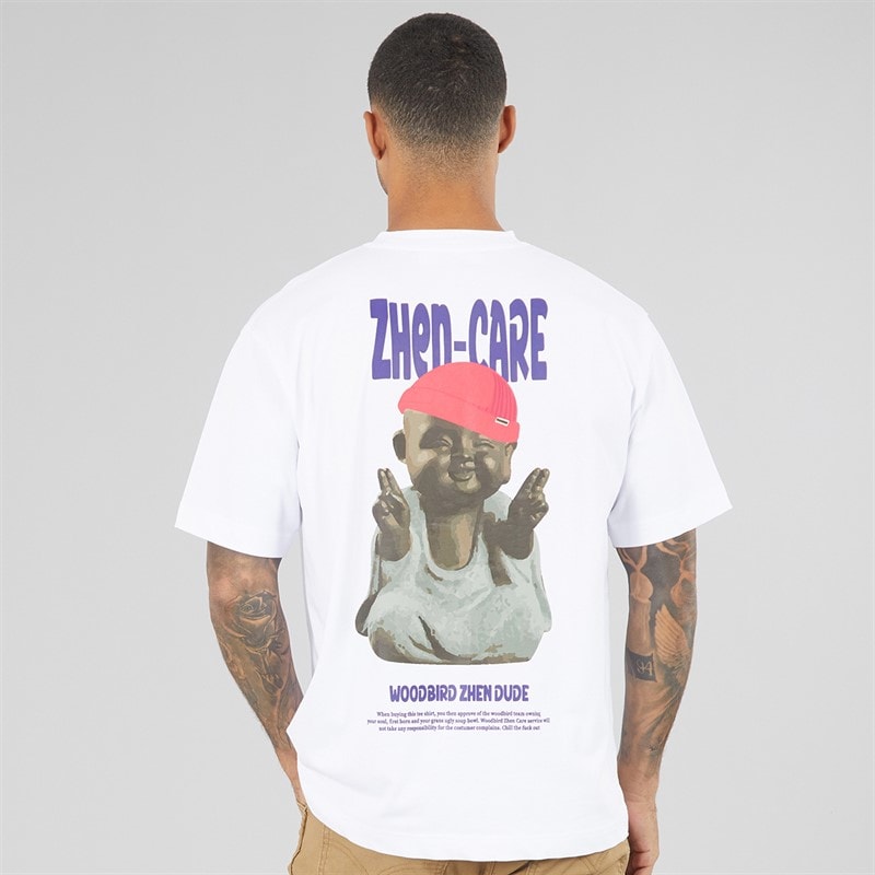 Mens Baine Dude T-Shirt White - Image 3