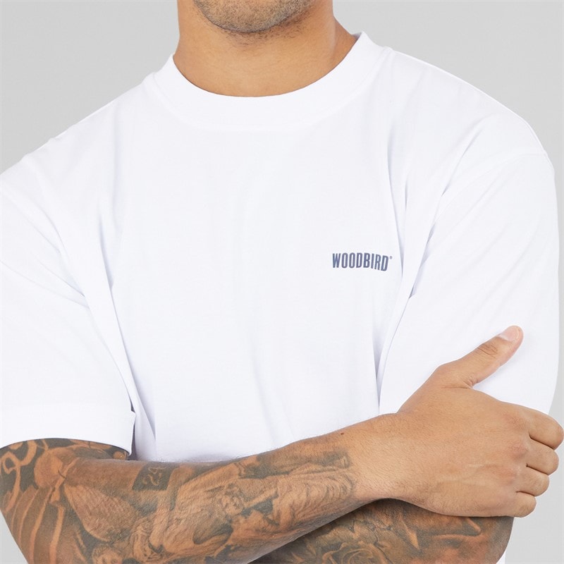 Mens Baine Dude T-Shirt White - Image 4