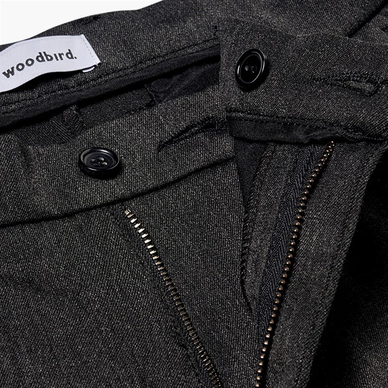 Mens Steffan Twill Trousers Light Grey - Image 2