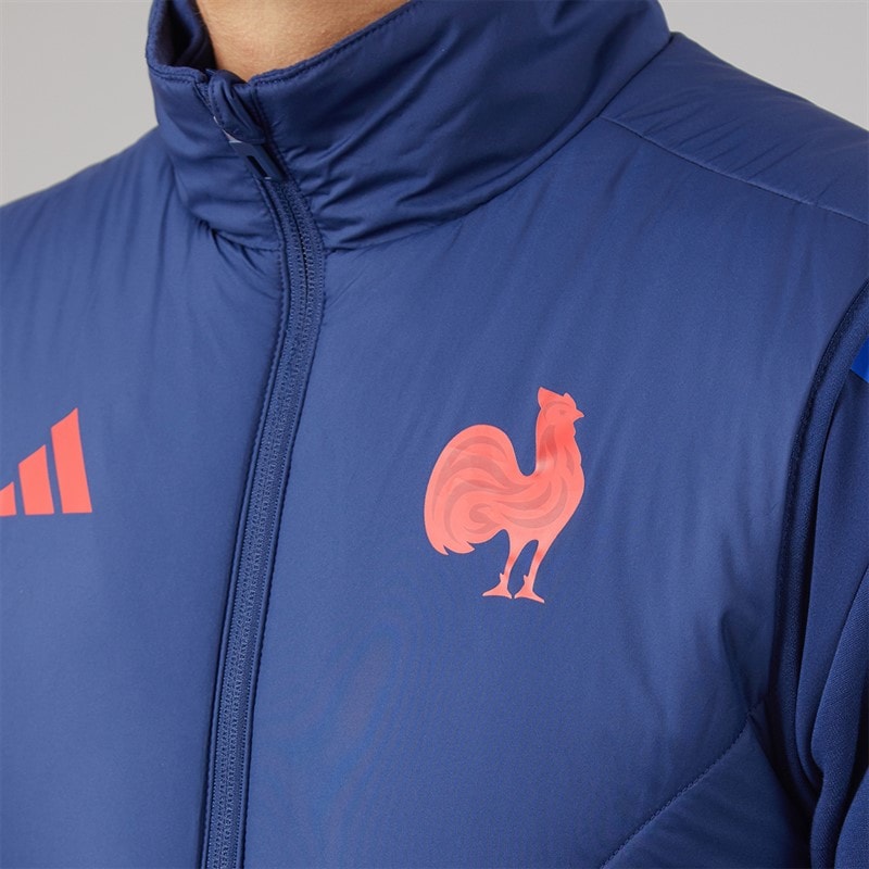 Mens FFR France Rugby Winterized Gilet Dark Blue - Image 3