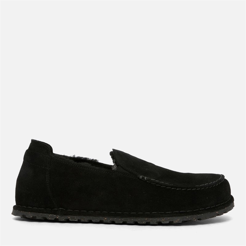 Birkenstock Mens Utti Shearling Moc Slippers Black