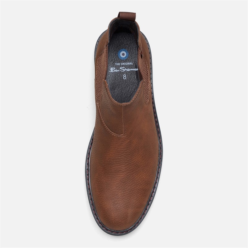 Mens Vincent Chelsea Boots Tan - Image 3
