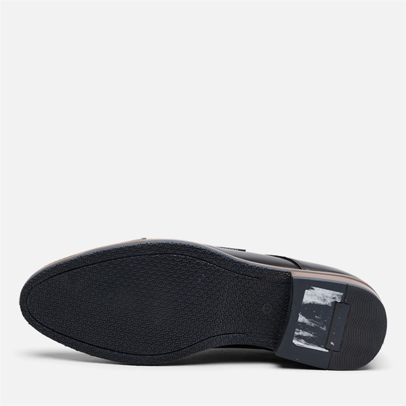 Mens Cavendish Toe Cap Shoes Black Leather - Image 5