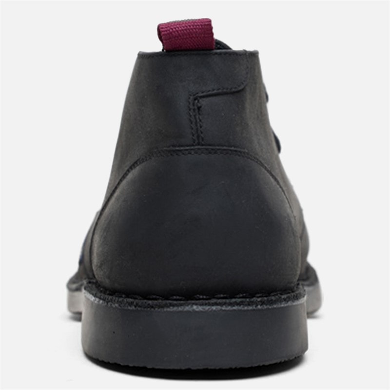 Mens Hemmings Leather Desert Boots Black Leather - Image 4