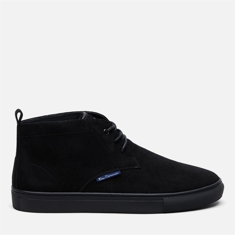 Ben Sherman Mens Parky Chukka Boots Black Mono