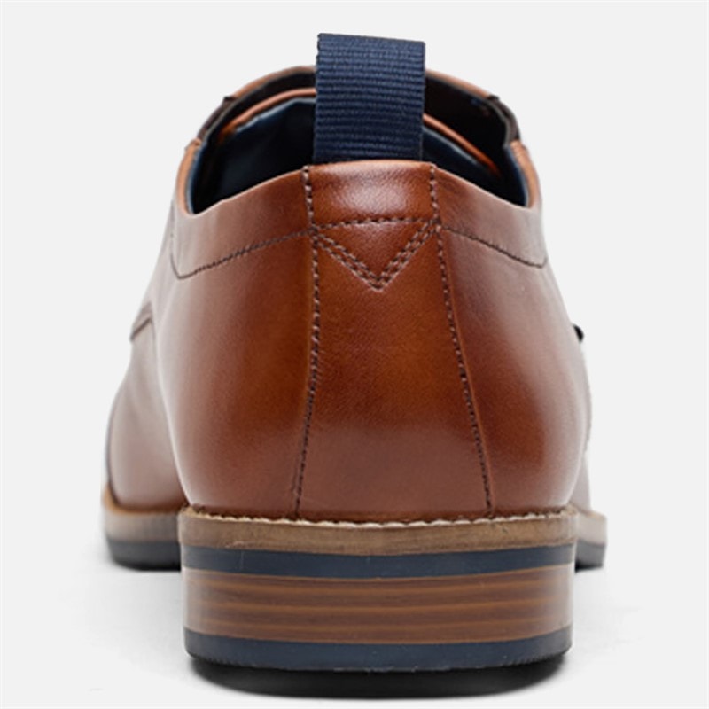 Mens Cavendish Toe Cap Shoes Tan Leather - Image 4