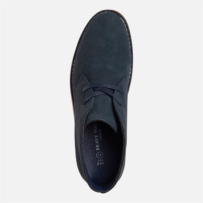 Mens Leo Chukka Boots Navy - Image 4