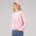 Womens Daffie Soft Knit Cardigan Pink