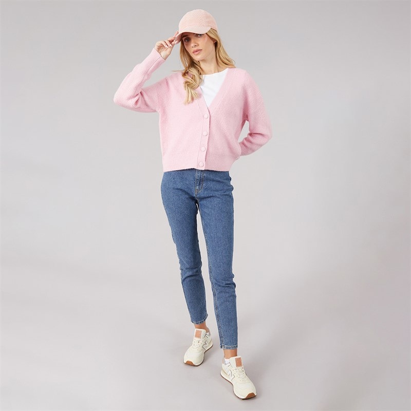 Womens Daffie Soft Knit Cardigan Pink - Image 4