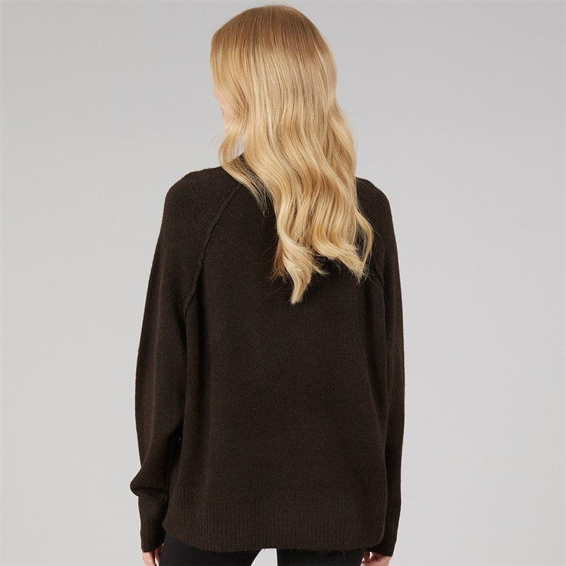 Womens Alder Turtle Neck Jumper Chocolate - Image 2