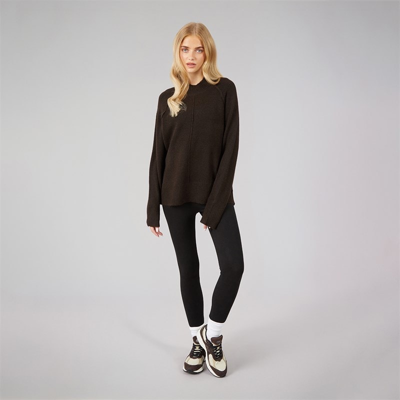 Womens Alder Turtle Neck Jumper Chocolate - Image 3