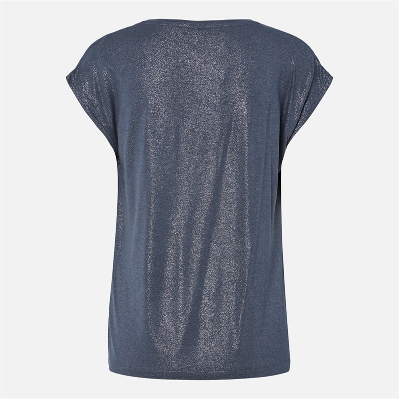 Womens Alice Glitter T-Shirt Ombre Blue - Image 2