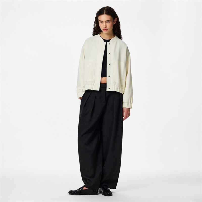 Womens Annie Bomber Jacket Whisper White - Image 2