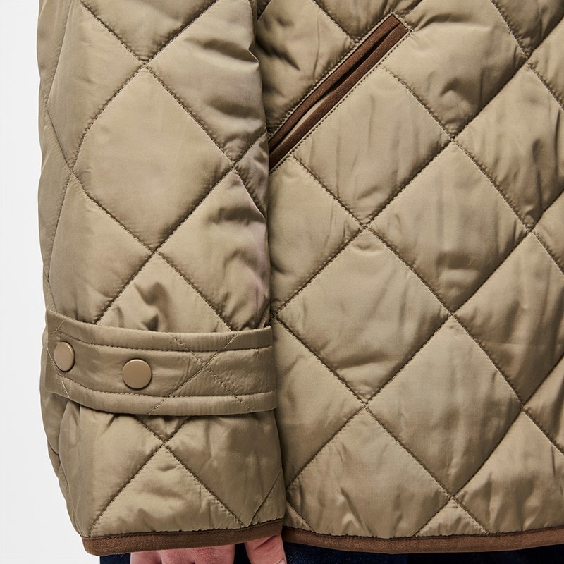 Womens Emily Short Quilted Jacket Greige - Image 4