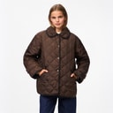 Womens Emily Short Quilted Jacket Hot Fudge