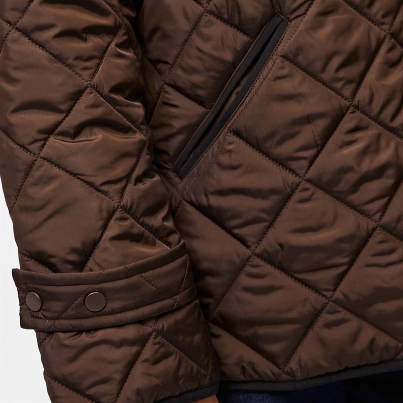 Womens Emily Short Quilted Jacket Hot Fudge - Image 5
