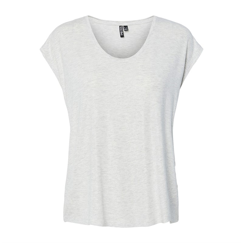 Womens Alice Glitter T-Shirt Light Grey Melange - Image 1