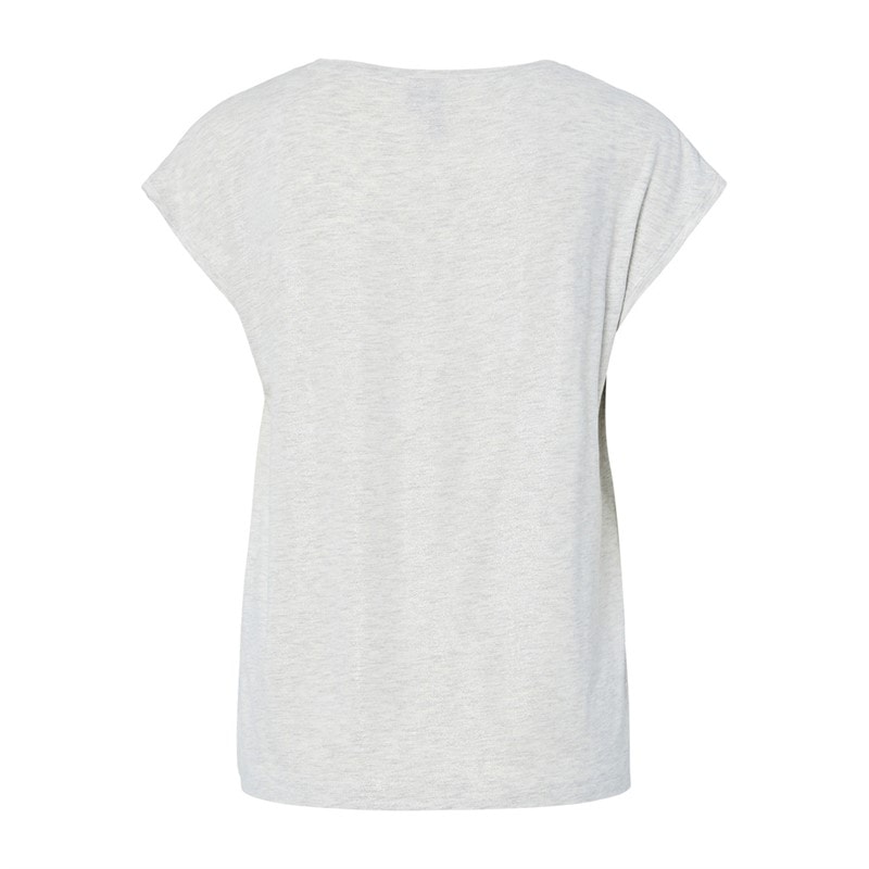 Womens Alice Glitter T-Shirt Light Grey Melange - Image 2