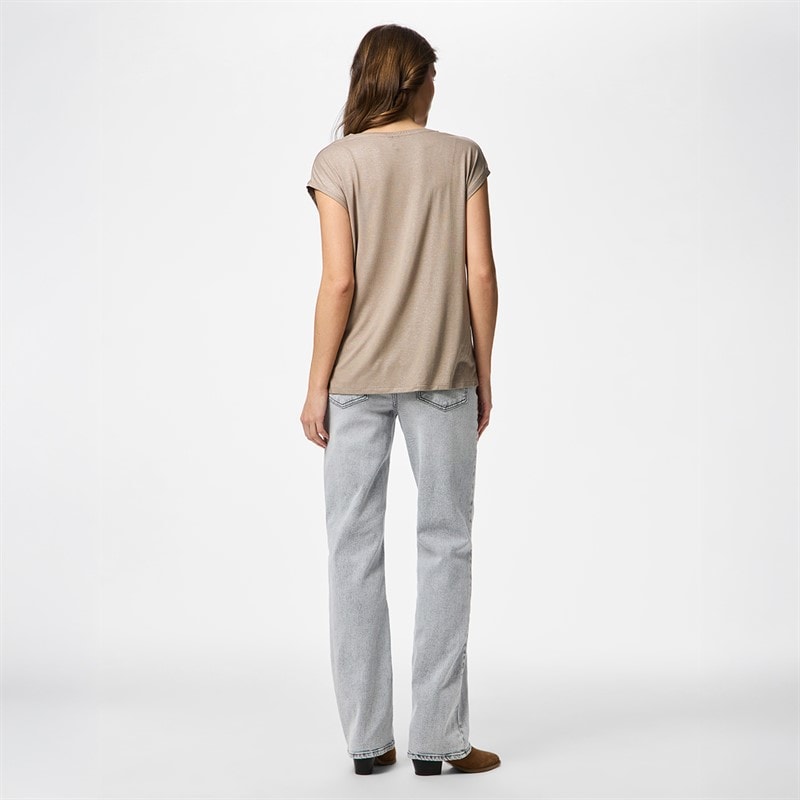 Womens Alice Glitter T-Shirt Greige - Image 2