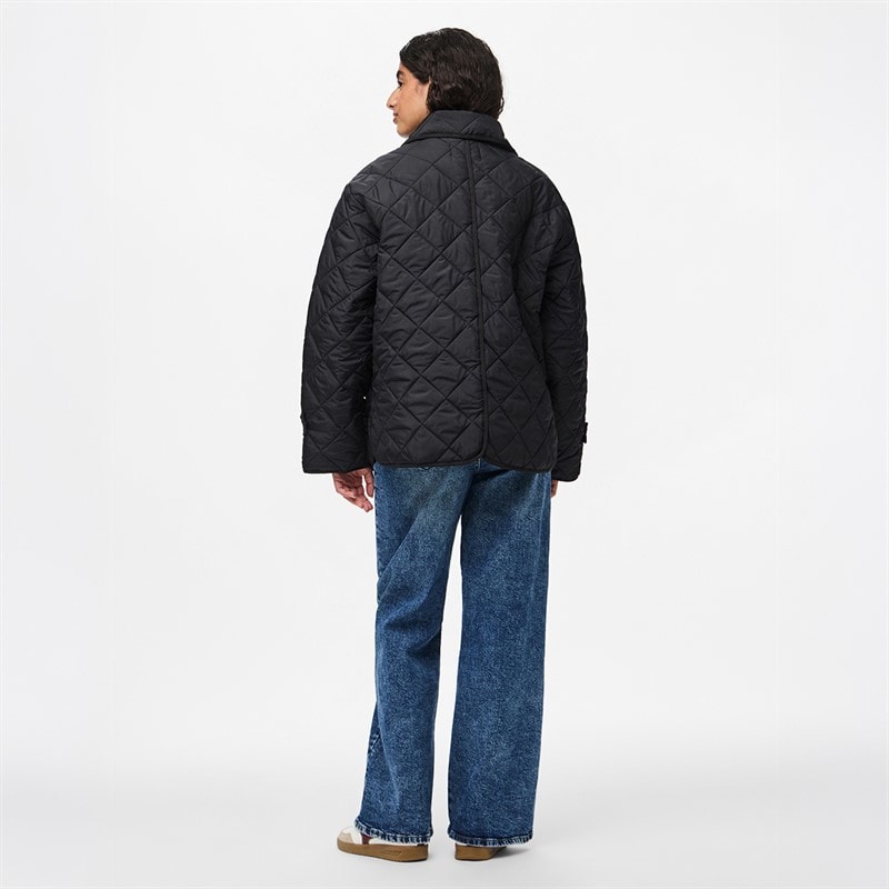 Womens Emily Short Quilted Jacket Black - Image 2