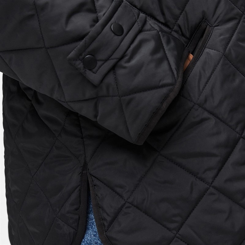 Womens Emily Short Quilted Jacket Black - Image 4
