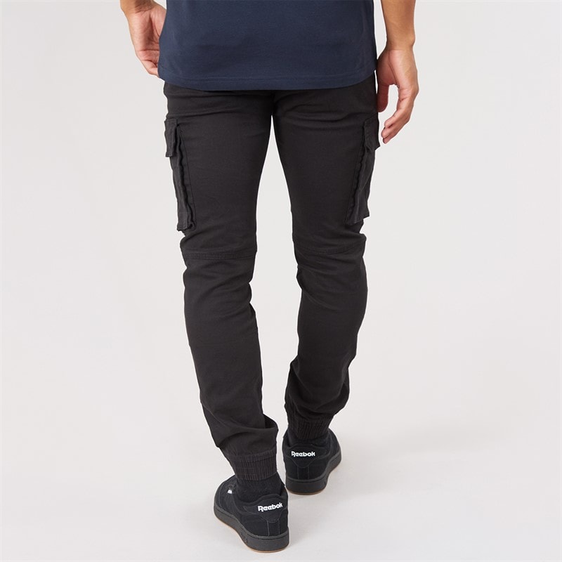 Mens Frenton Cargo Pants Black - Image 2