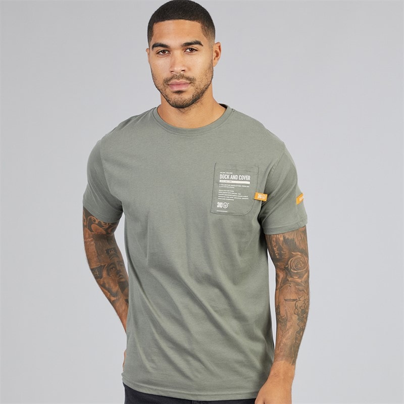 Duck and Cover Mens Adamsberg Carbon T-Shirt Dark Olive