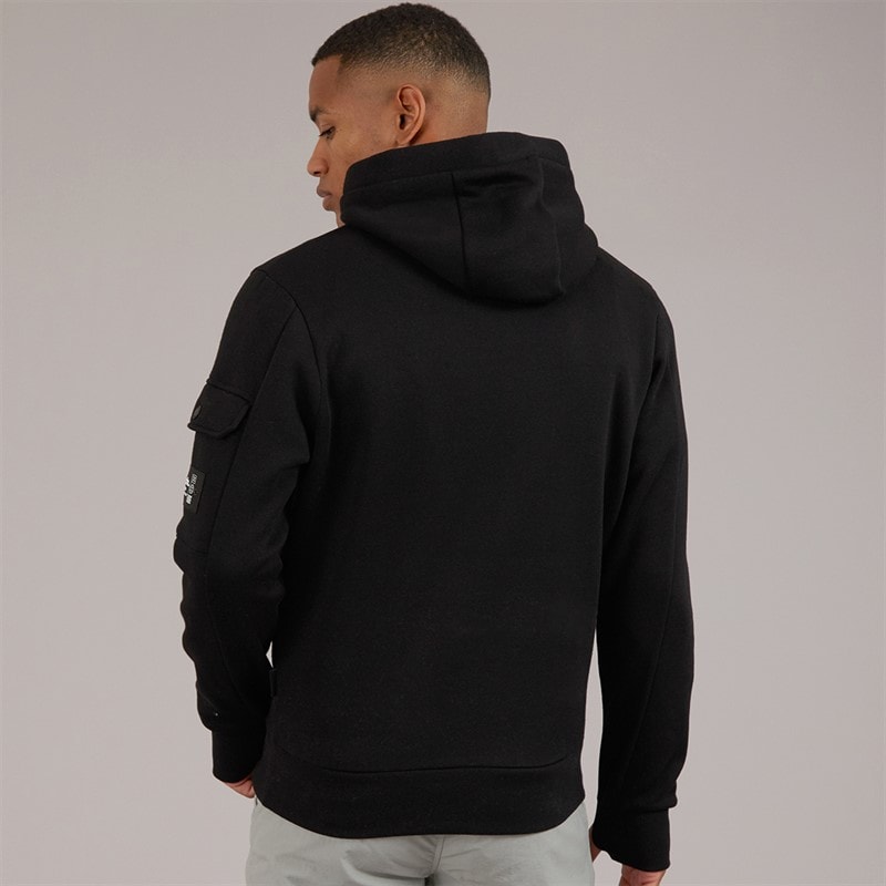 Mens Dimora Utility Hoodie Black - Image 2