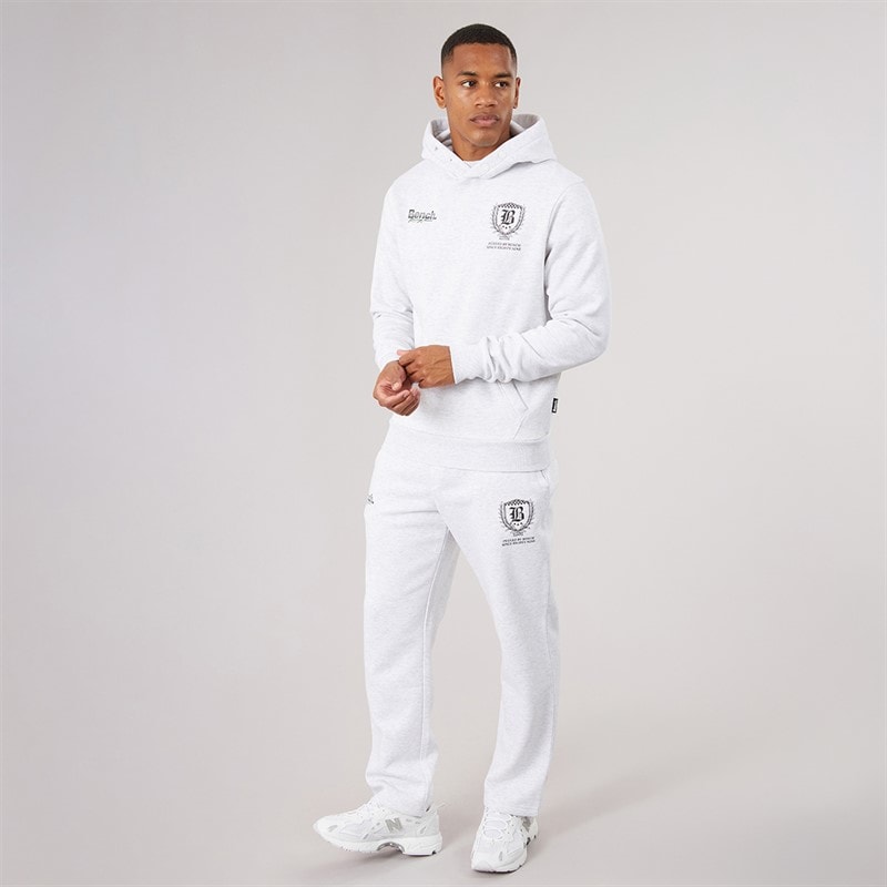 Mens Sevotta Graphic Tracksuit Light Grey Marl - Image 4