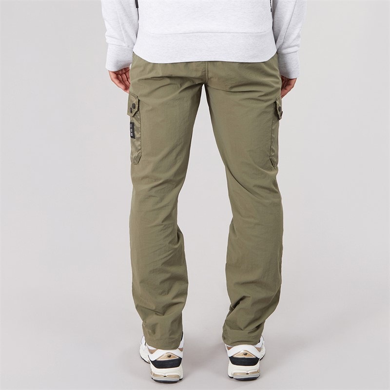 Mens Azarin Cargo Pants Khaki Green - Image 2