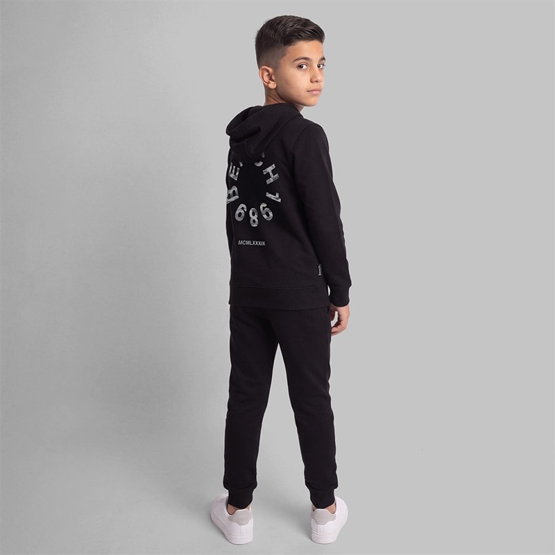 Boys Ipolter Hoodie And Joggers Tracksuit Black - Image 3