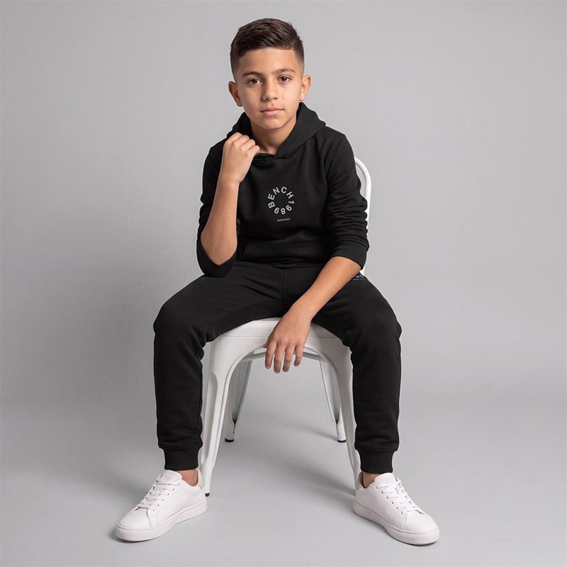Boys Ipolter Hoodie And Joggers Tracksuit Black - Image 4