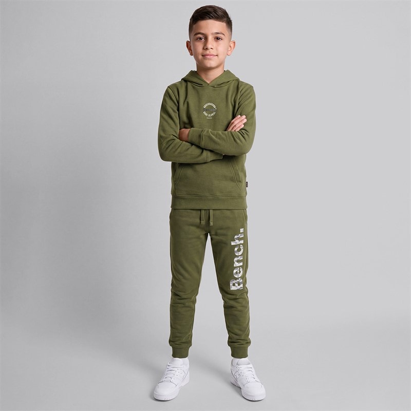 Boys Bramcat Hoodie And Joggers Tracksuit Dark Olive - Image 2