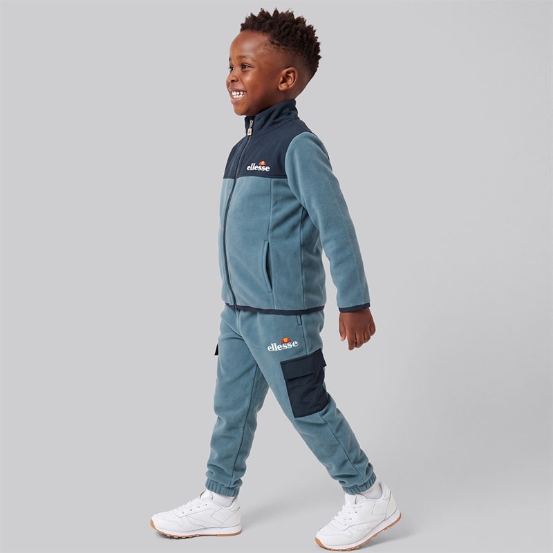 Boys Caden Polafleece Sweatshirt And Joggers Blue - Image 4