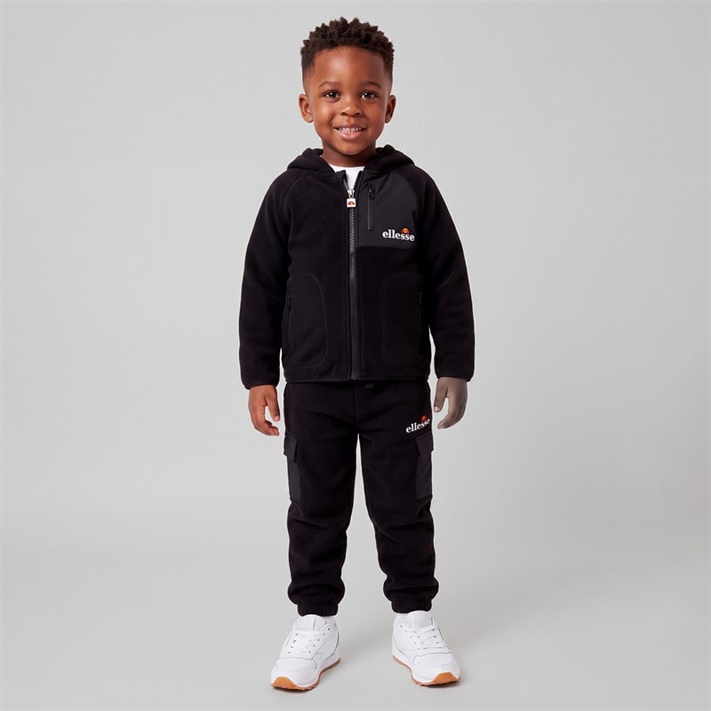 Boys Dylan Polafleece Hoodie And Joggers Set Black - Image 1