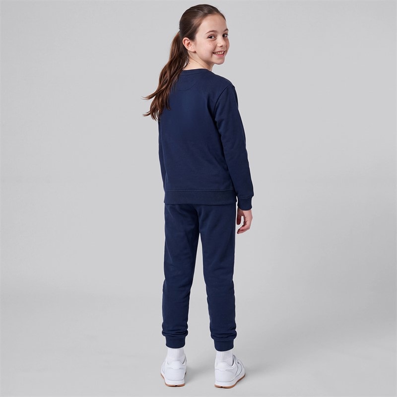Junior Girls Mazzi Bubble Print Logo Sweatshirt And Joggers Set Navy - Image 2