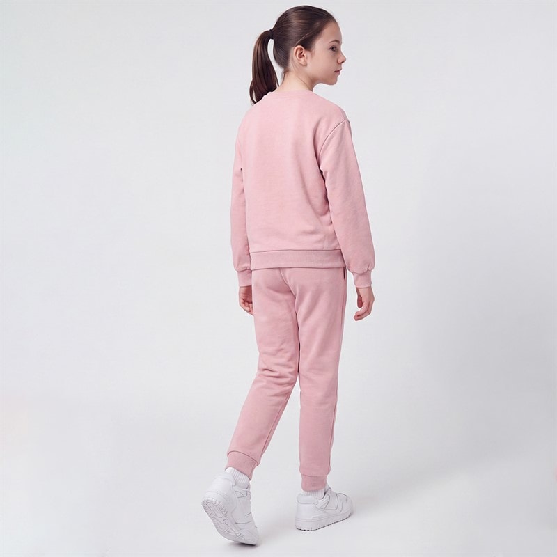 Junior Girls Paige Sweatshirt And Joggers Pink - Image 2