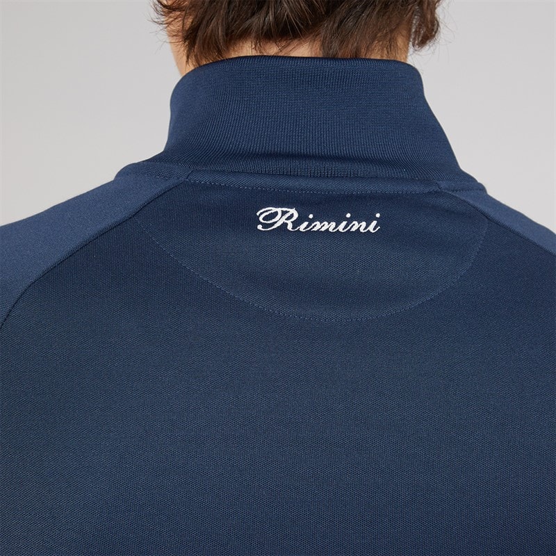 Mens Rimini Full Zip Track Jacket Off White/Navy - Image 4