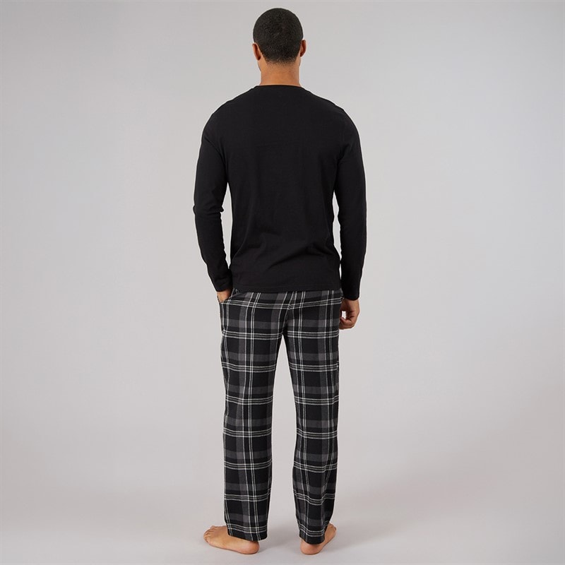 Mens Steeni Lounge Set Black/Black Check - Image 2