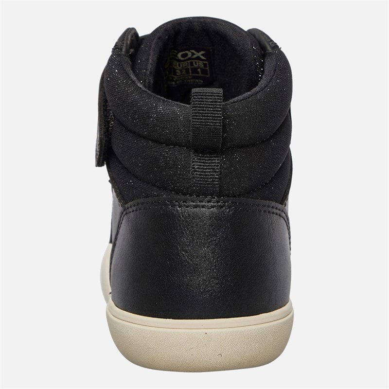 Junior Girls Gisli Hi-Top Trainers Black/Champagne - Image 3