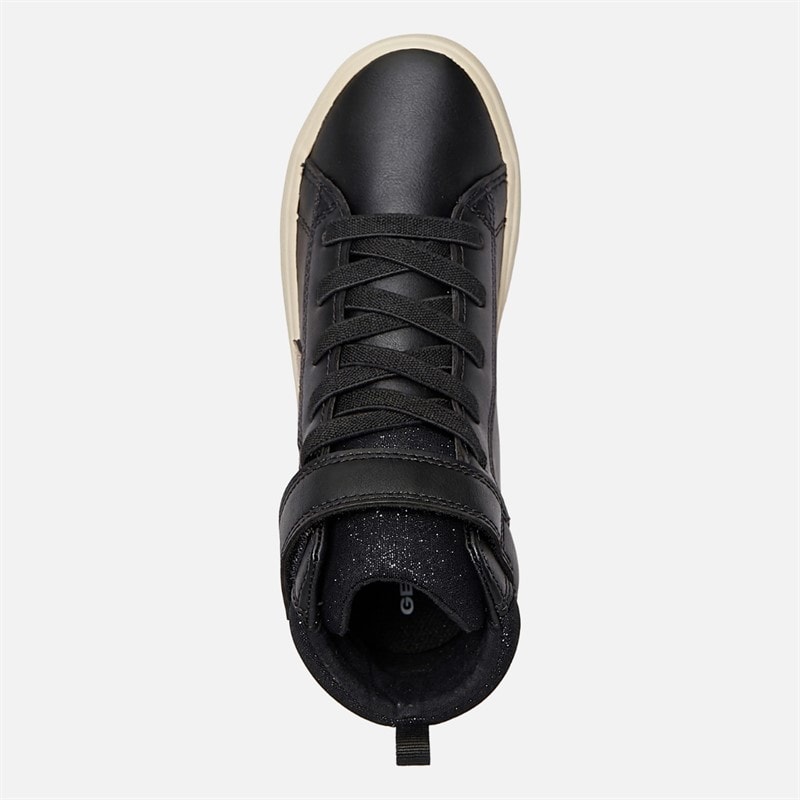 Junior Girls Gisli Hi-Top Trainers Black/Champagne - Image 4