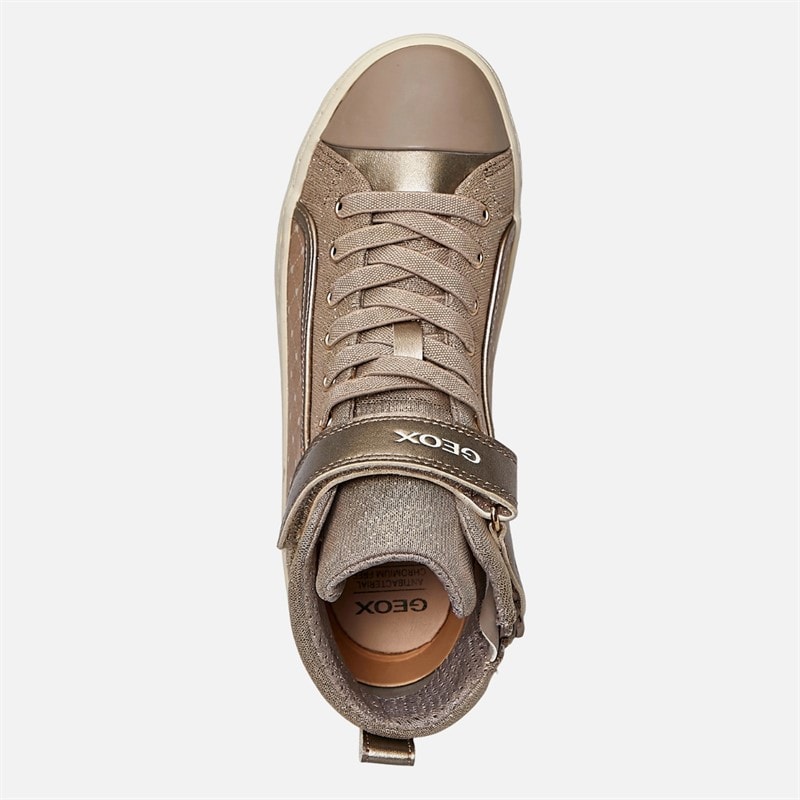 Junior Girls Kalispera Trainers Dark Beige - Image 4