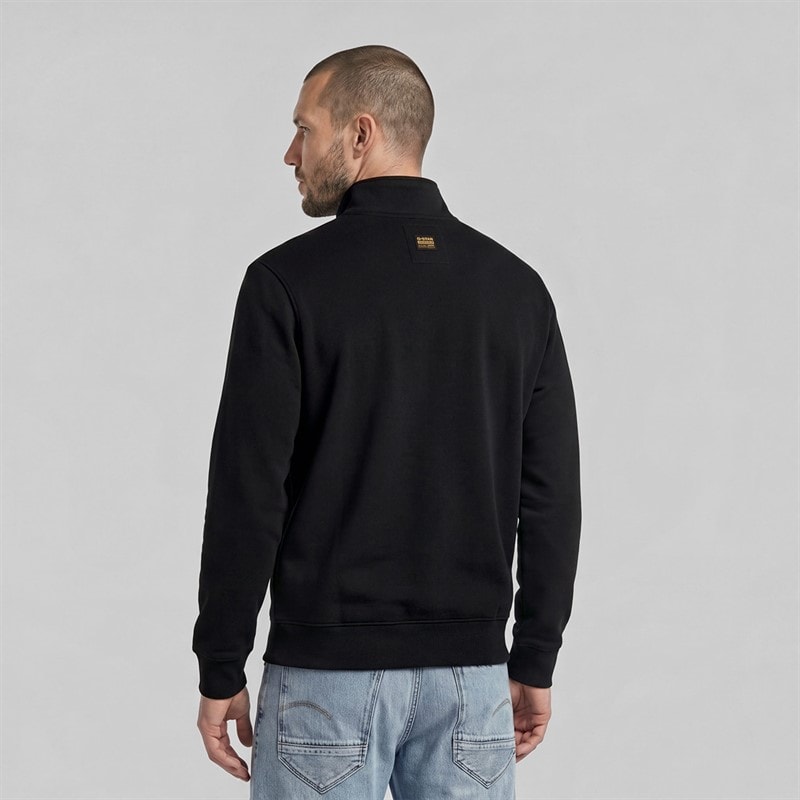 Mens Core Zip Sweatshirt Black - Image 2