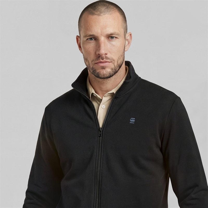 Mens Core Zip Sweatshirt Black - Image 3